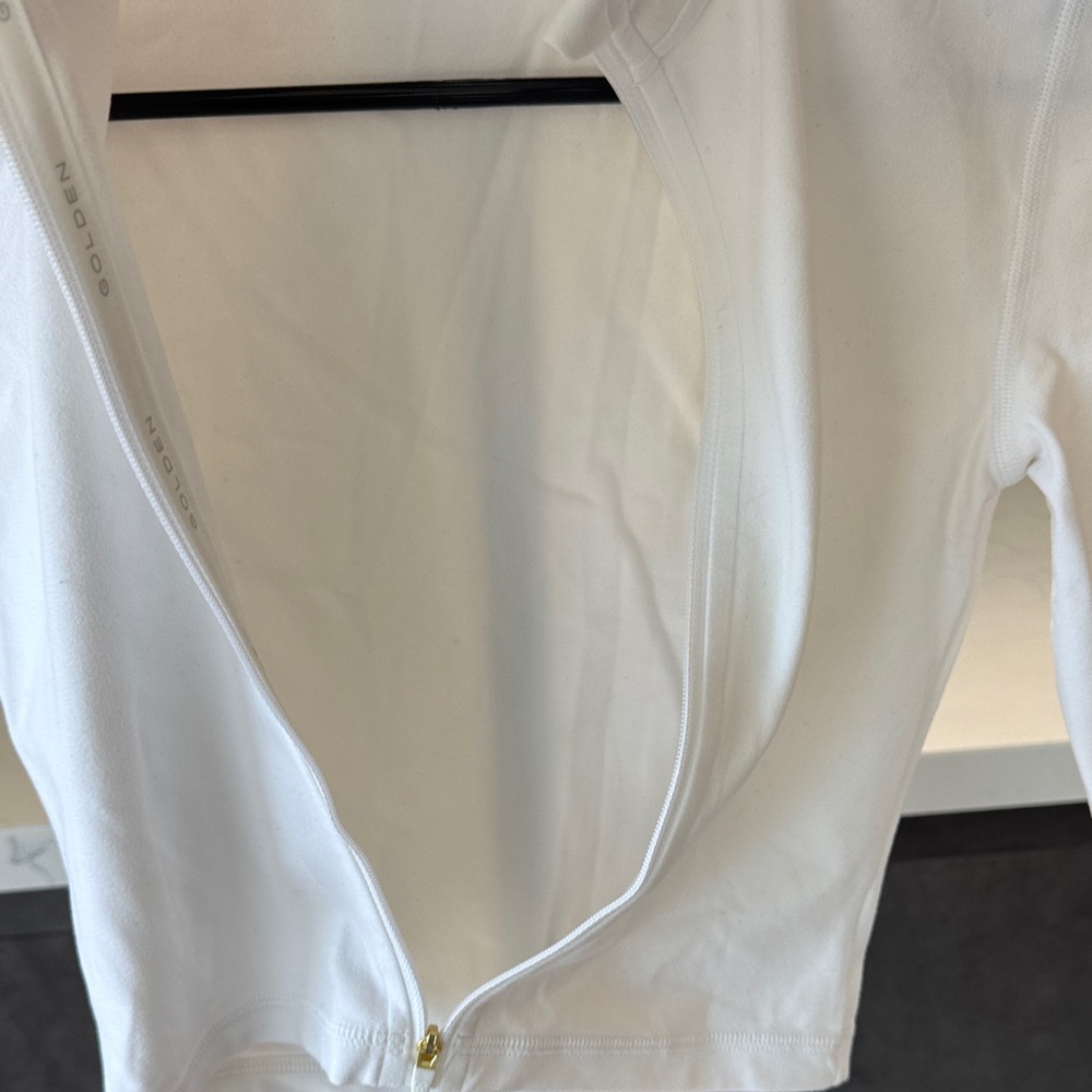 Aritzia White Zip-Front Long Sleeve Jacket - Picture 3 of 10